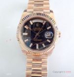 TWF Swiss Rolex Daydate 40 Caliber 3255 Watch Eisenkiesel set with diamonds